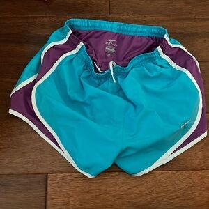 Electric blue purple nike dri fit rubber shorts